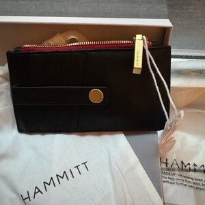 Hammitt 210 West Black Leather Credit Card Wallet